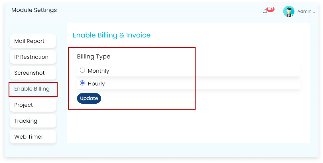 3. Enable Billing Type