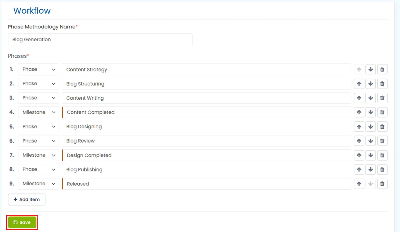 Saving a WorkPhase workflow as a reusable template