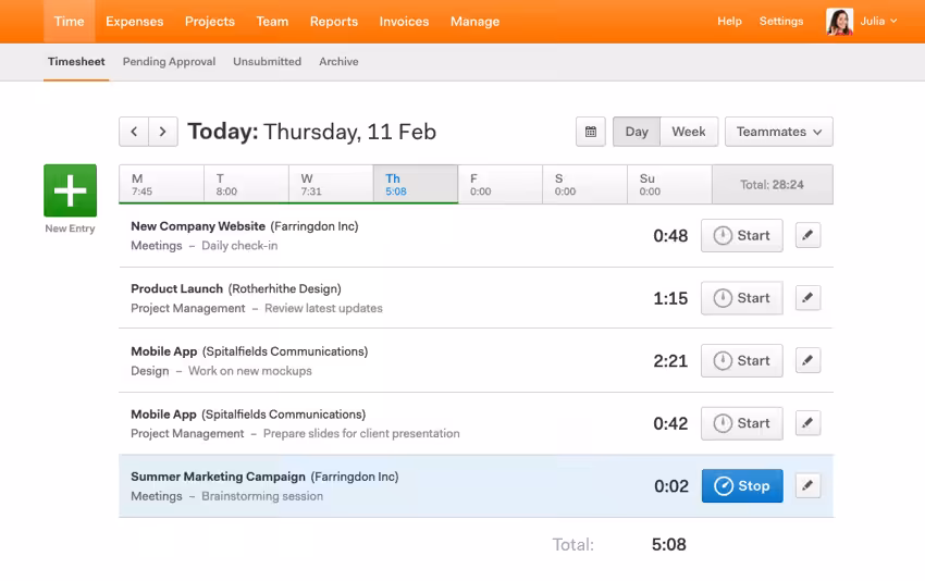 time tracking software for freelancer
