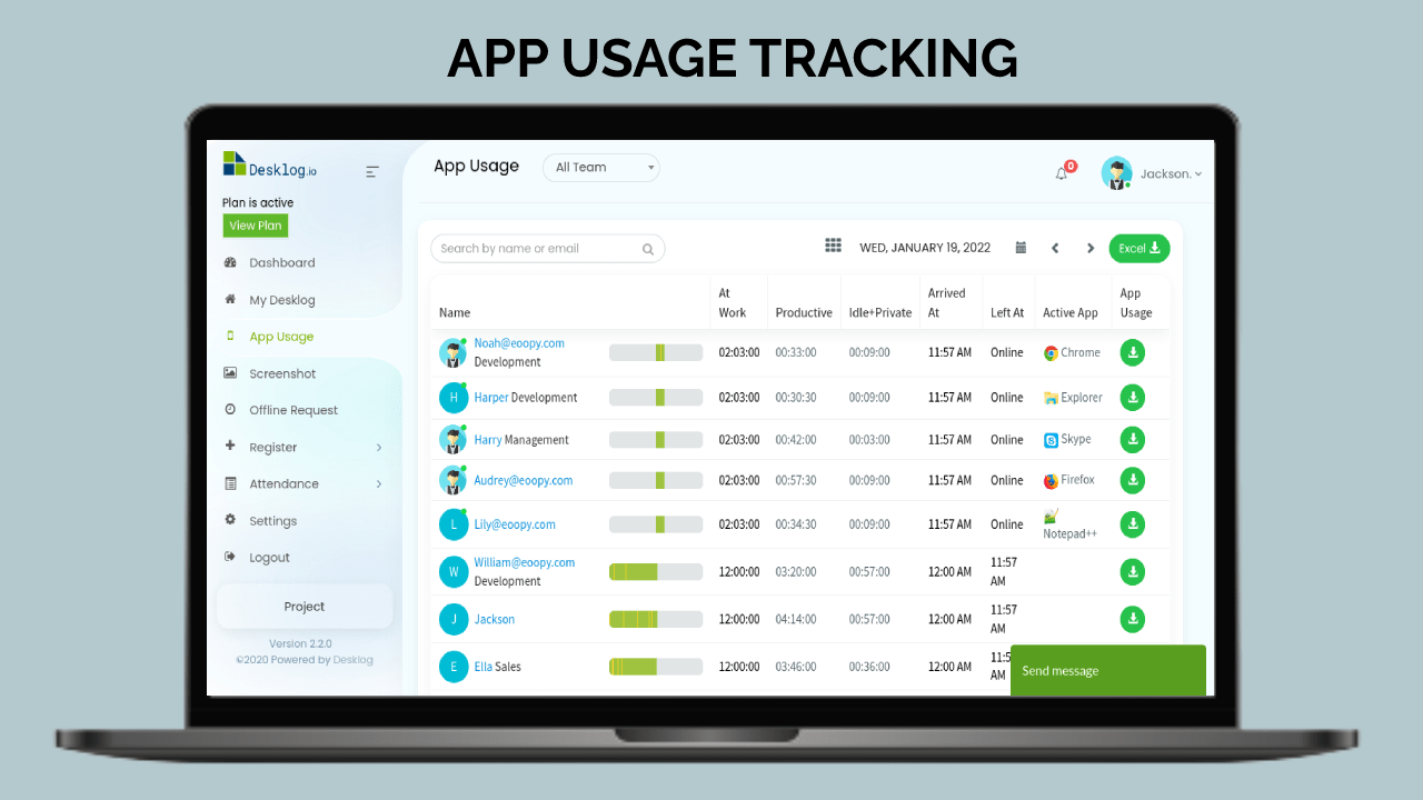 App Usage Tracking