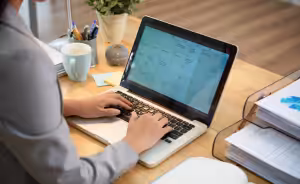 free timesheet template on laptop