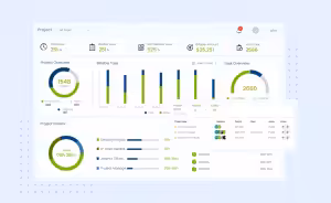 Desklog's project overview dashboard
