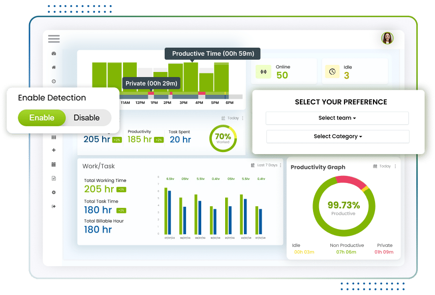 Admin Dashboard - Desklog Features