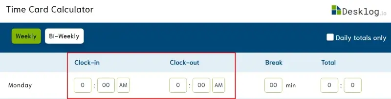 Free Time Card Calculator | Calculate Daily & Weekly Work Hours
